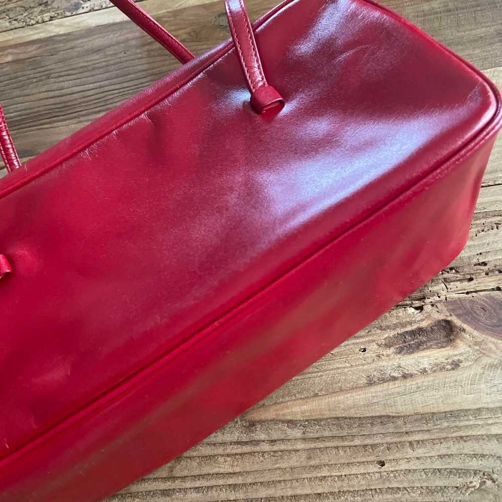 Keita Maruyama Red Leather Shoulder Bag. - image 9