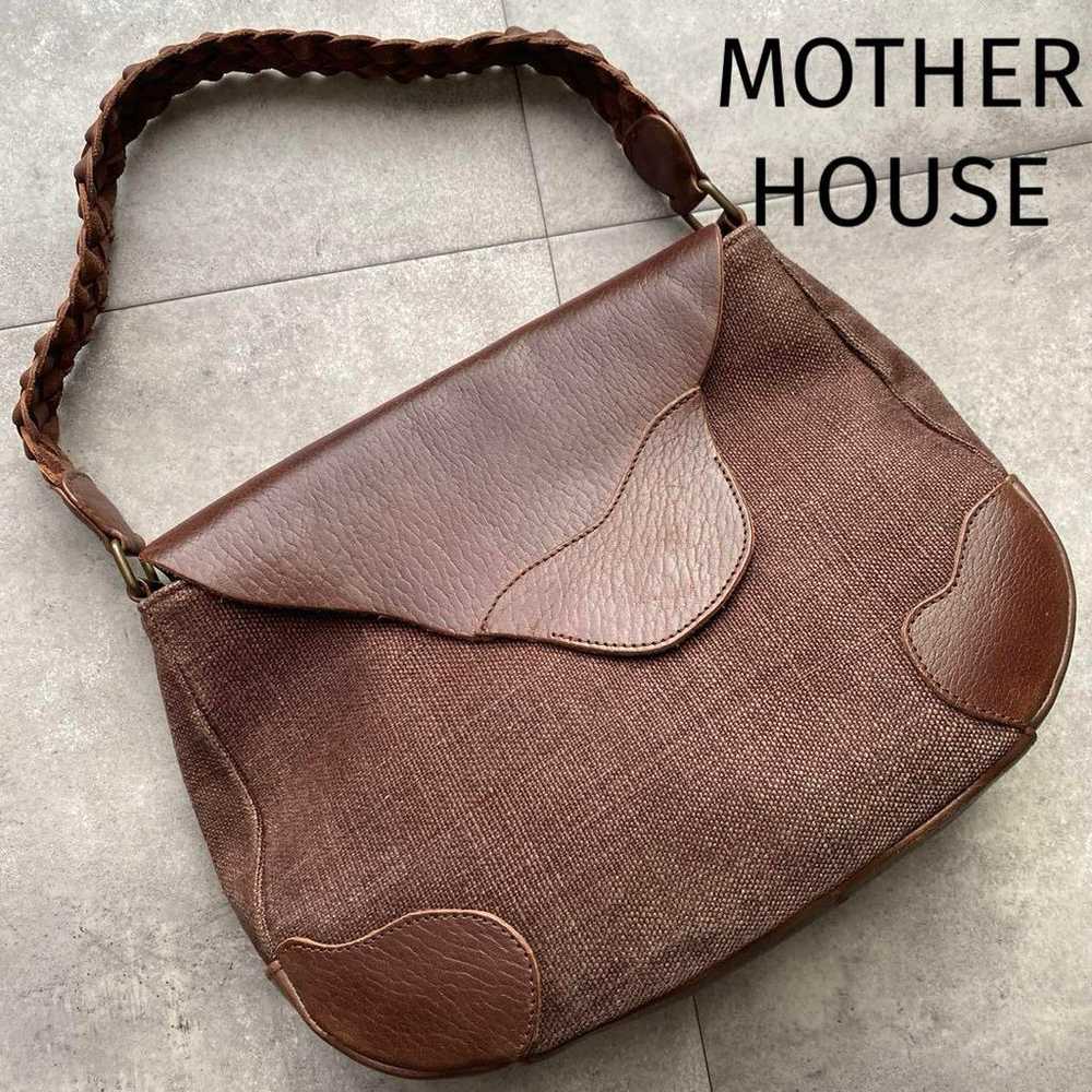 MOTHERHOUSE Leather and Canvas Handbag - image 1