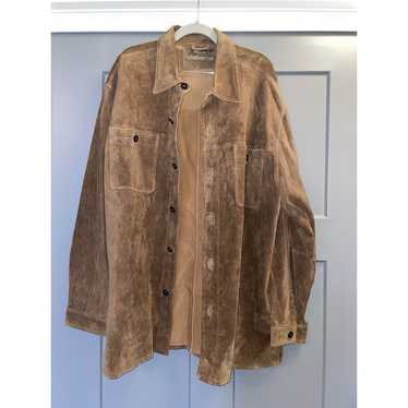 Claiborne VTG Claiborne Soft Suede Leather Shirt … - image 1