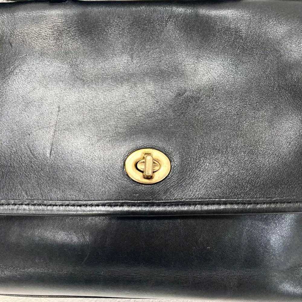 COACH Old Coach Shoulder Bag Turn Lock 2way Black… - image 8