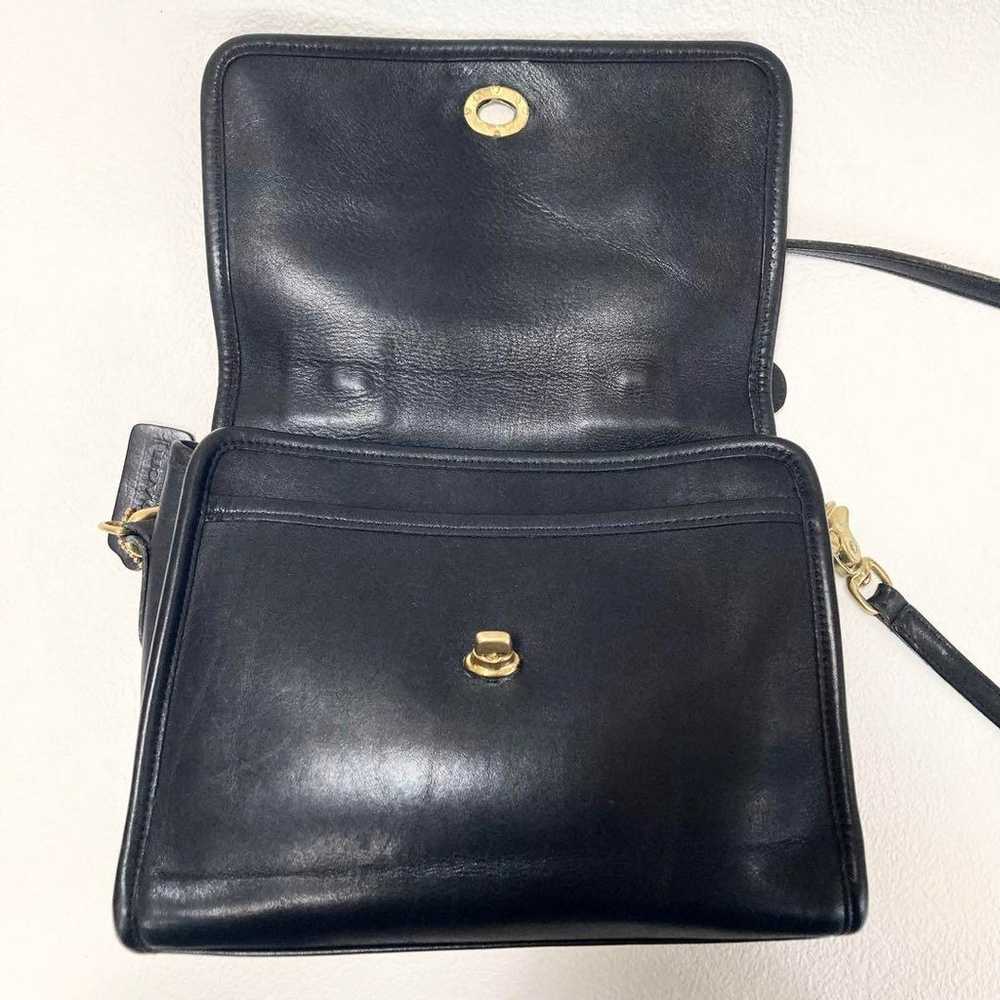 COACH Old Coach Shoulder Bag Turn Lock 2way Black… - image 9