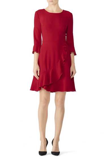 Slate & Willow Crimson Red Ruffle Dress