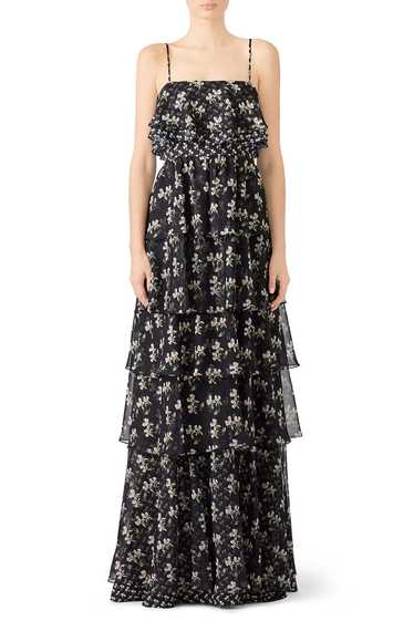 Jill Jill Stuart Floral Kiera Ruffle Gown - image 1