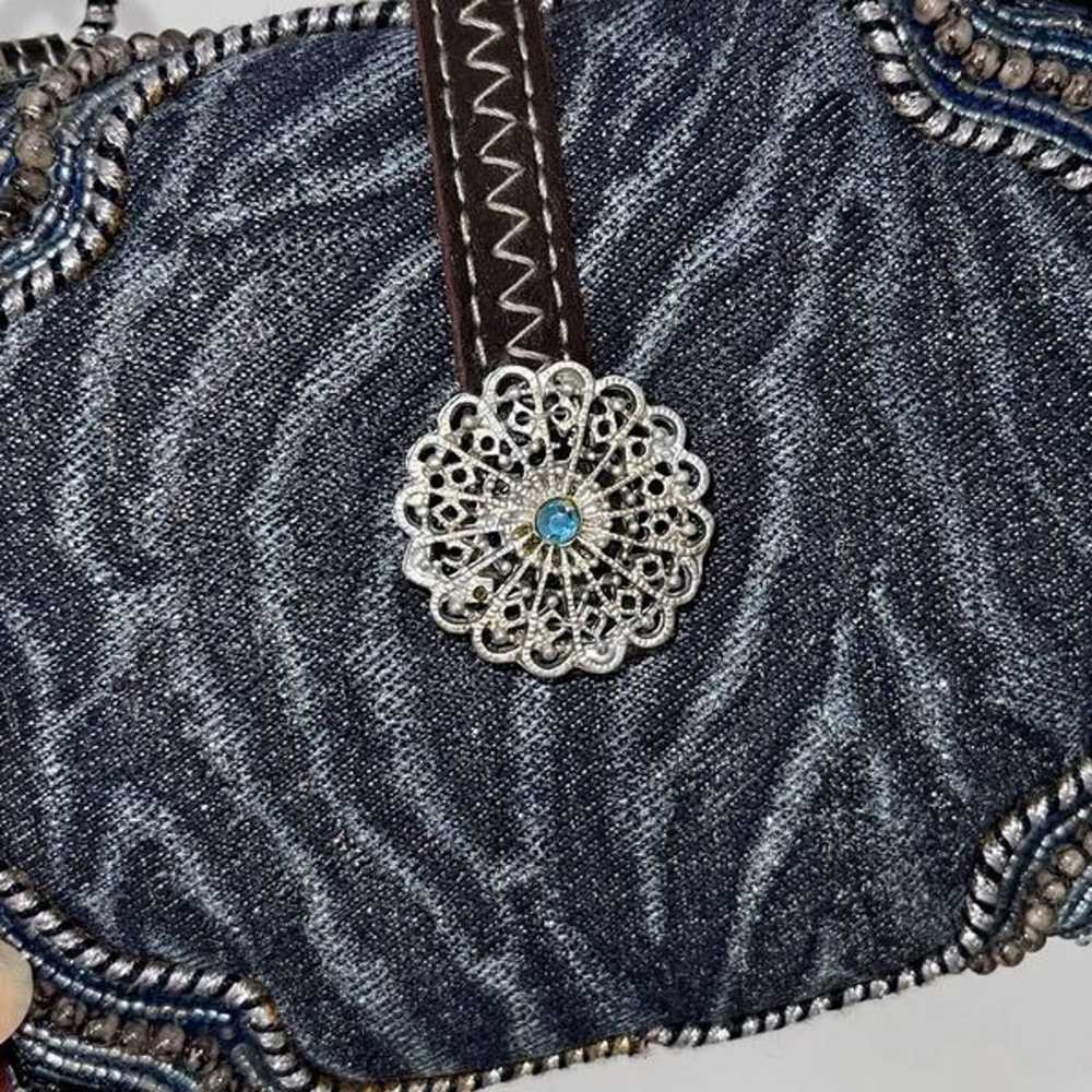 Mary Frances Womens Metallic Beaded Tassel Purse … - image 6