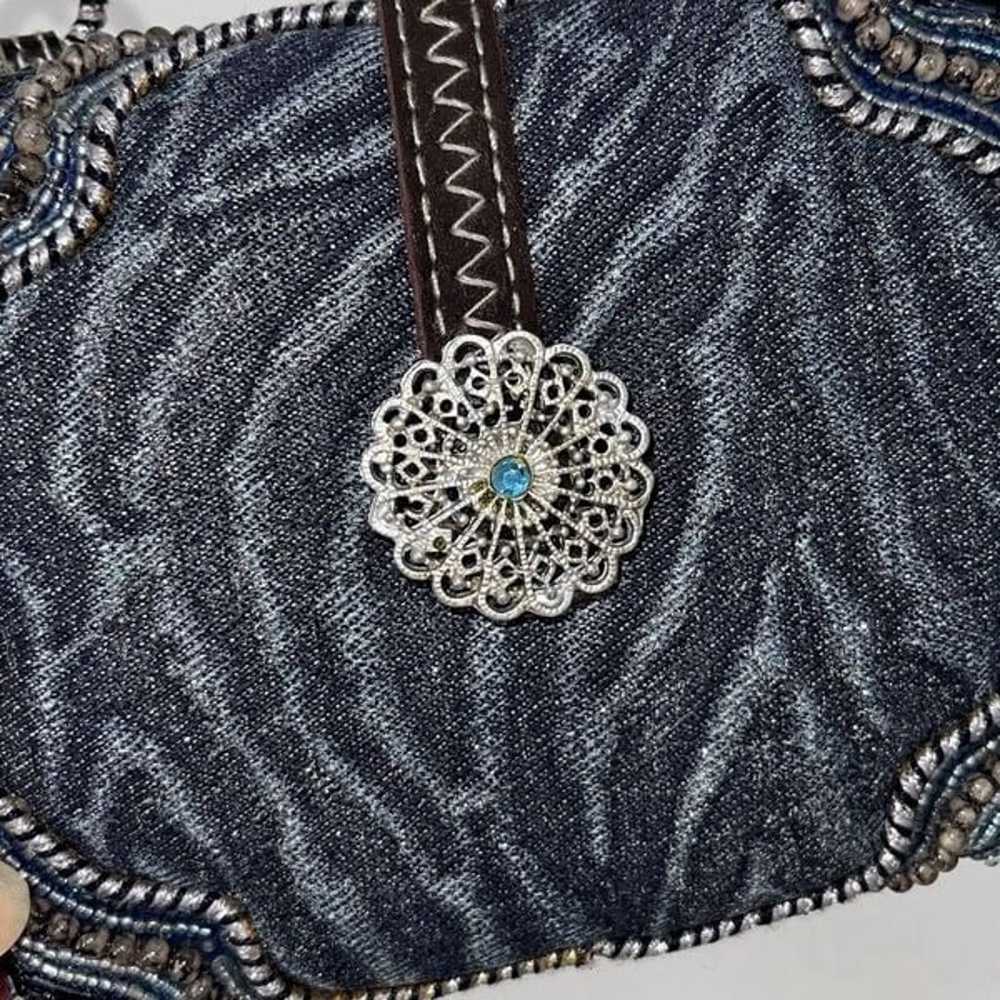 Mary Frances Womens Metallic Beaded Tassel Purse … - image 6