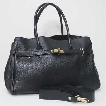 AULENTTI Orenti Flap Handbag 2way Leather Black - image 1