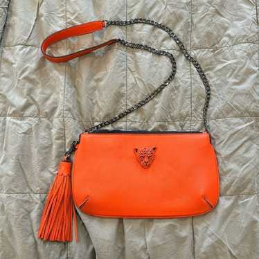 NWOT Rusi Designs Orange Crossbody Chain Purse