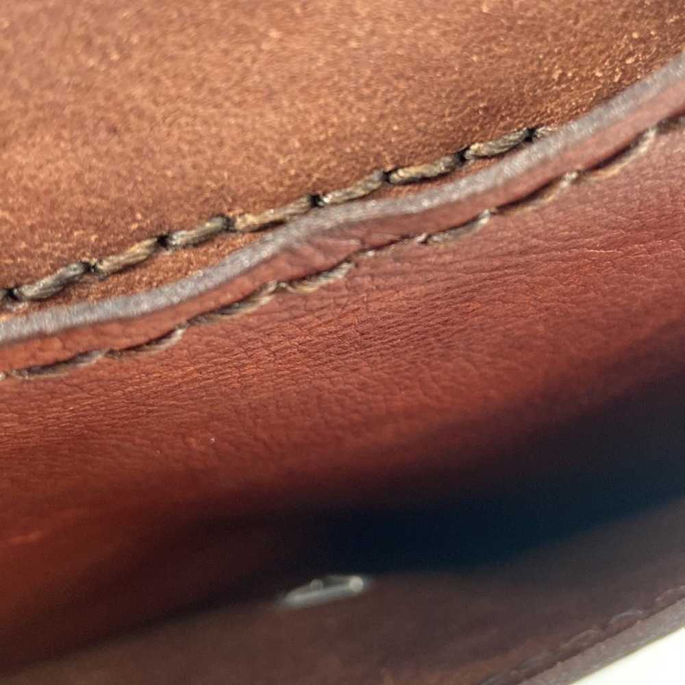 Handmade brown leather crossbody bag - image 10