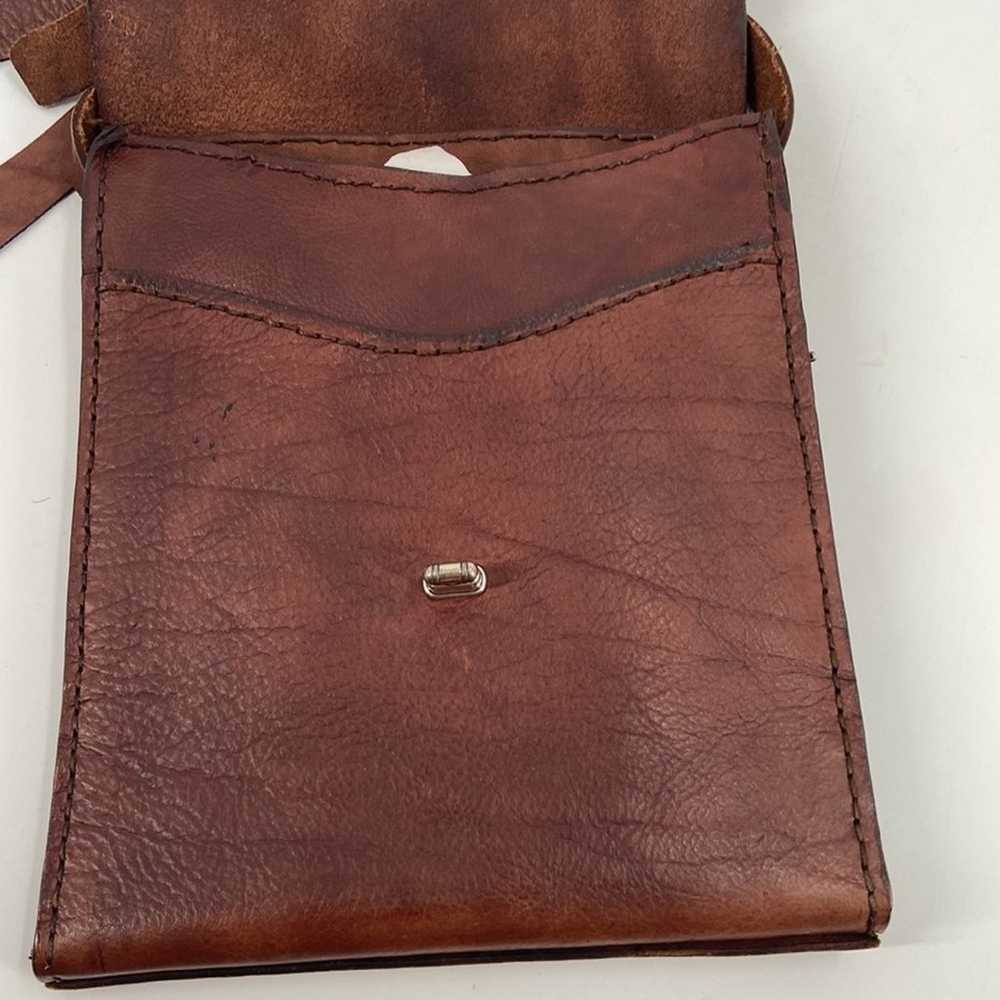 Handmade brown leather crossbody bag - image 7