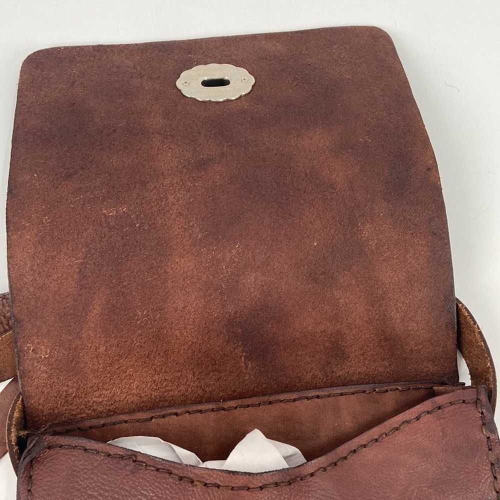 Handmade brown leather crossbody bag - image 8