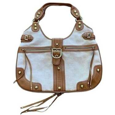 Rafe New York leather canvas hobo purse - image 1