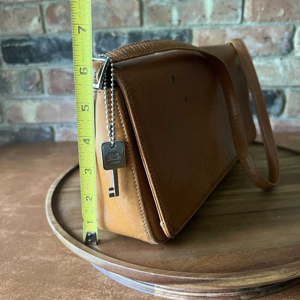 Vintage Fossil Brown Leather Women's Clutch 75082… - image 7