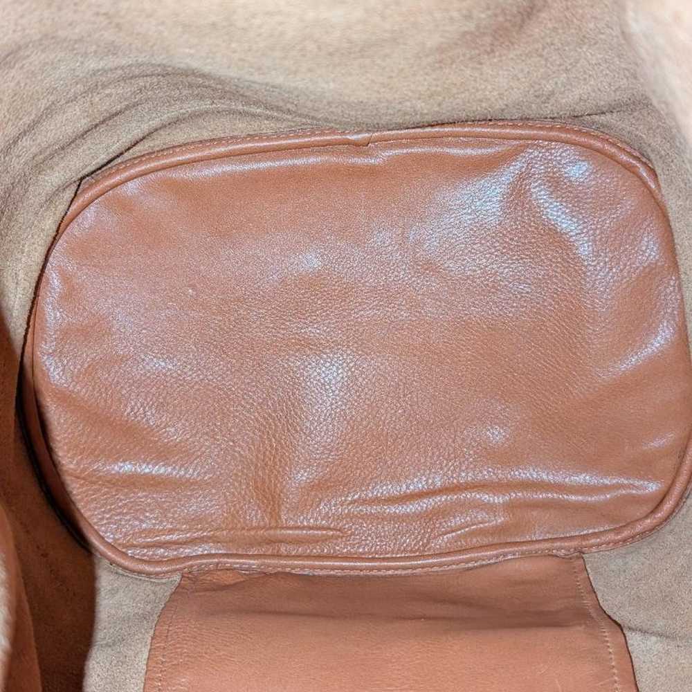 Old Gucci Bamboo Leather One Shoulder Bag Camel - image 6