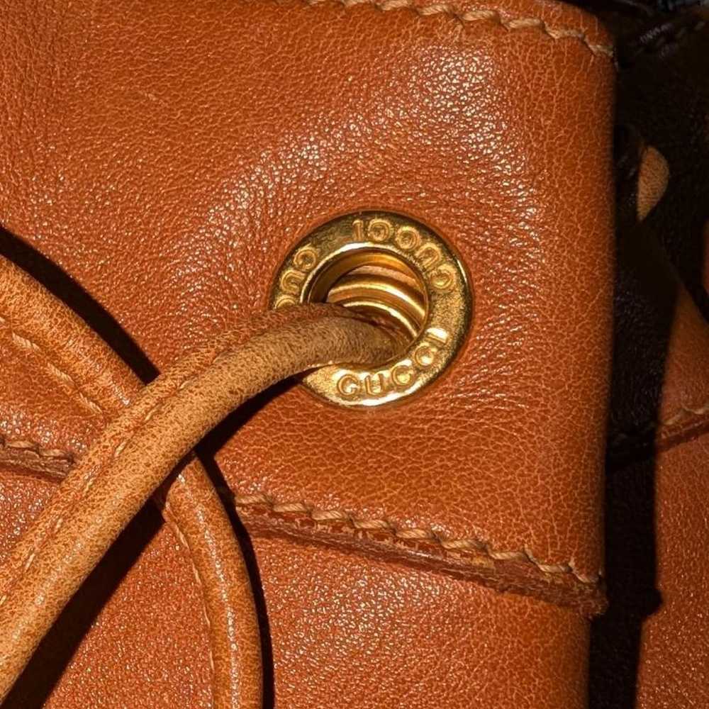 Old Gucci Bamboo Leather One Shoulder Bag Camel - image 7