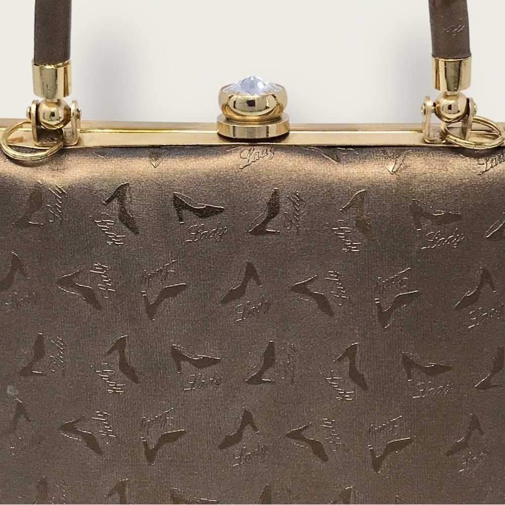 Vintage Shoe 'Lady' Embossed Bronze Crossbody or … - image 2