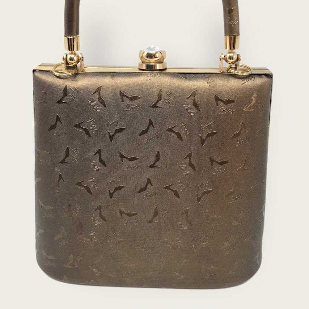 Vintage Shoe 'Lady' Embossed Bronze Crossbody or … - image 4