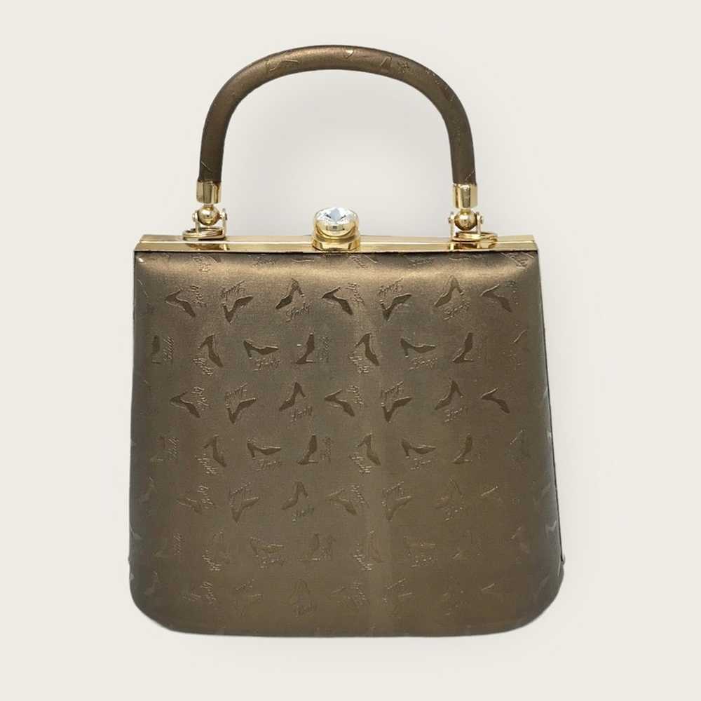 Vintage Shoe 'Lady' Embossed Bronze Crossbody or … - image 9