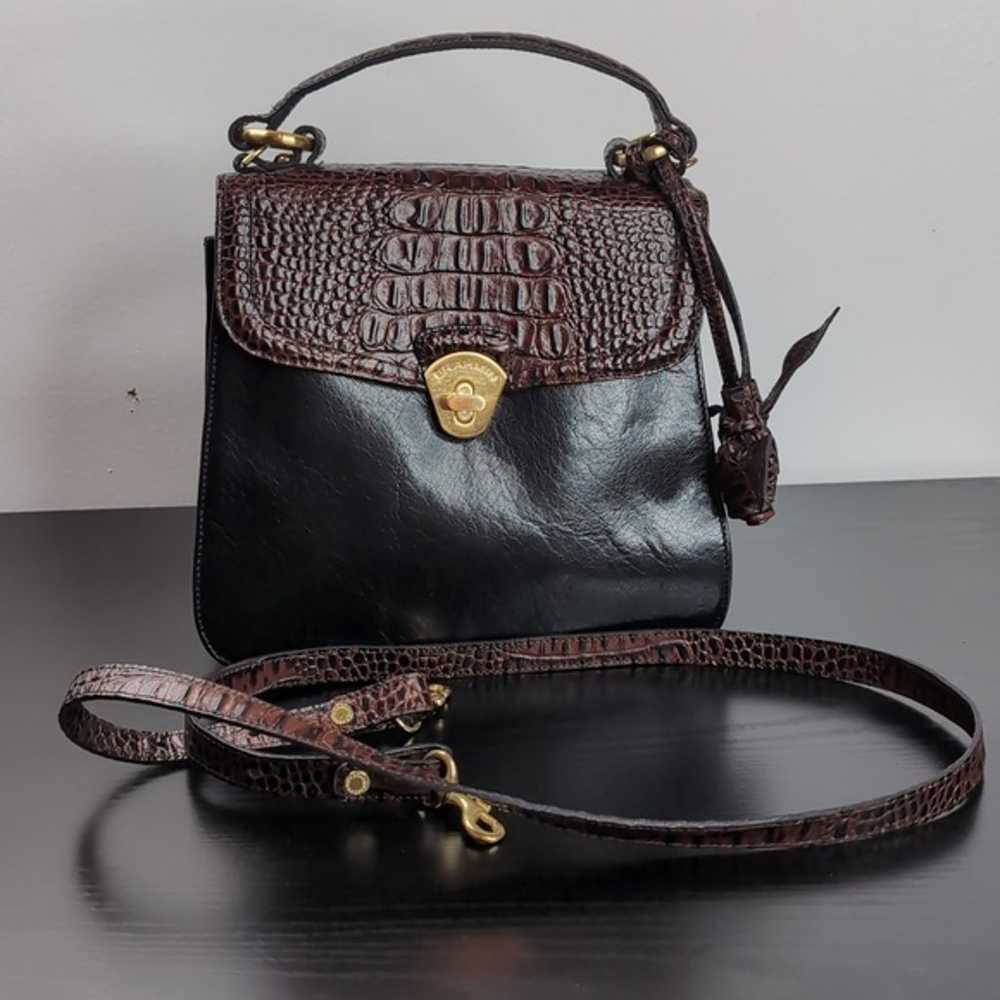 Brahmin Vittoria Rose Tuscan Pecan and Black with… - image 1