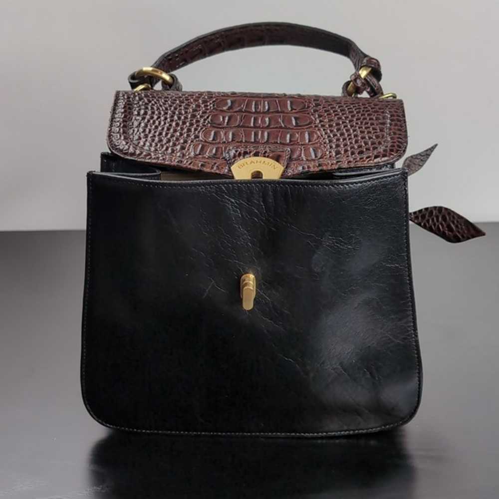 Brahmin Vittoria Rose Tuscan Pecan and Black with… - image 6