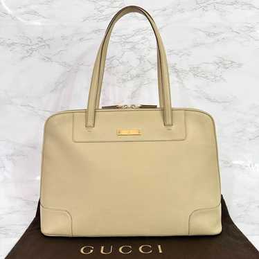 GUCCI Handbag Shoulder Bag Leather Beige.