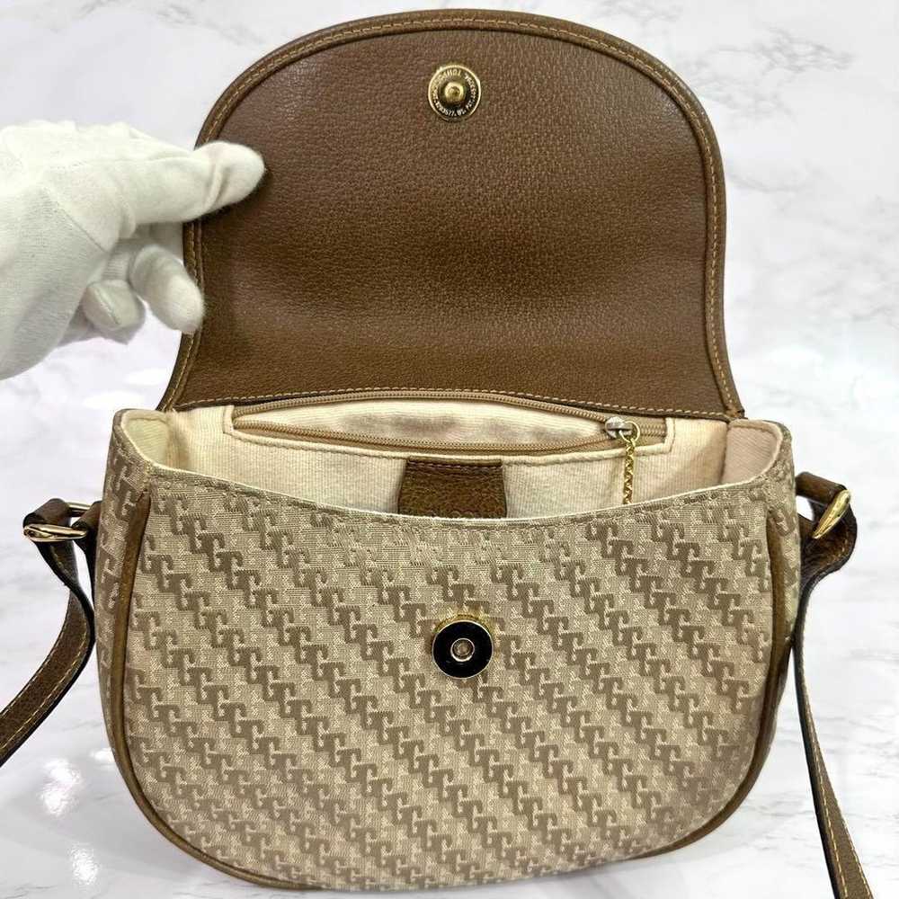 GUCCI Shoulder Bag GG Pattern Brown Beige Leather - image 7