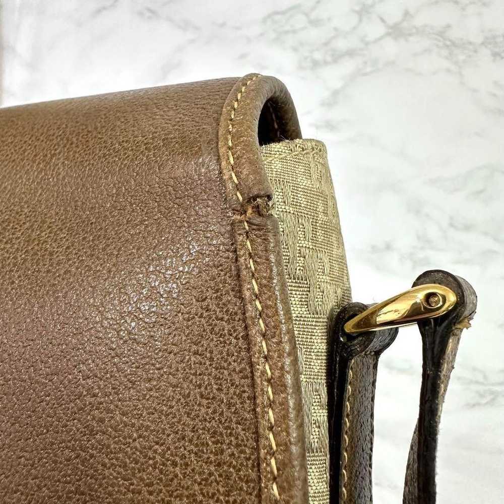 GUCCI Shoulder Bag GG Pattern Brown Beige Leather - image 9