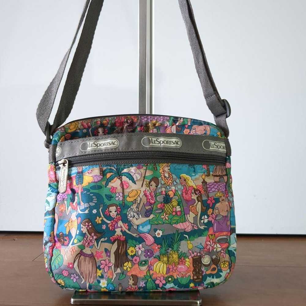 LeSportsac shoulder bag cross pouch polyester Haw… - image 10