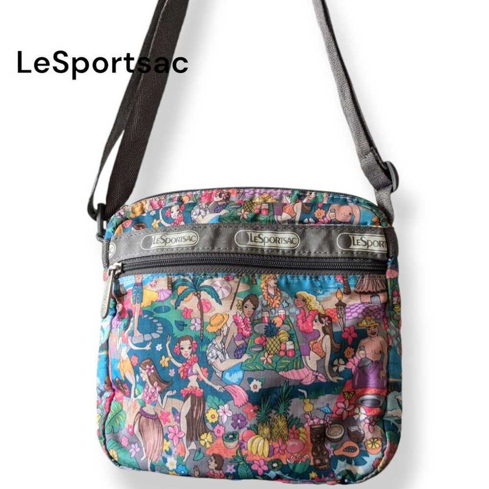 LeSportsac shoulder bag cross pouch polyester Haw… - image 1