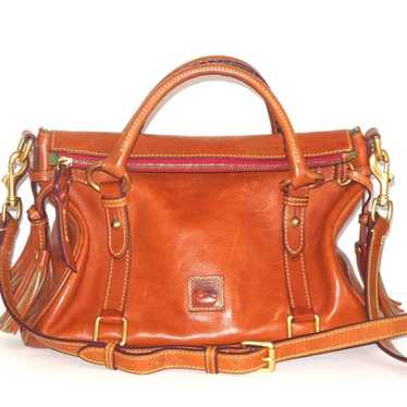 Dooney & Bourke Florentine Leather Satchel Brown … - image 1