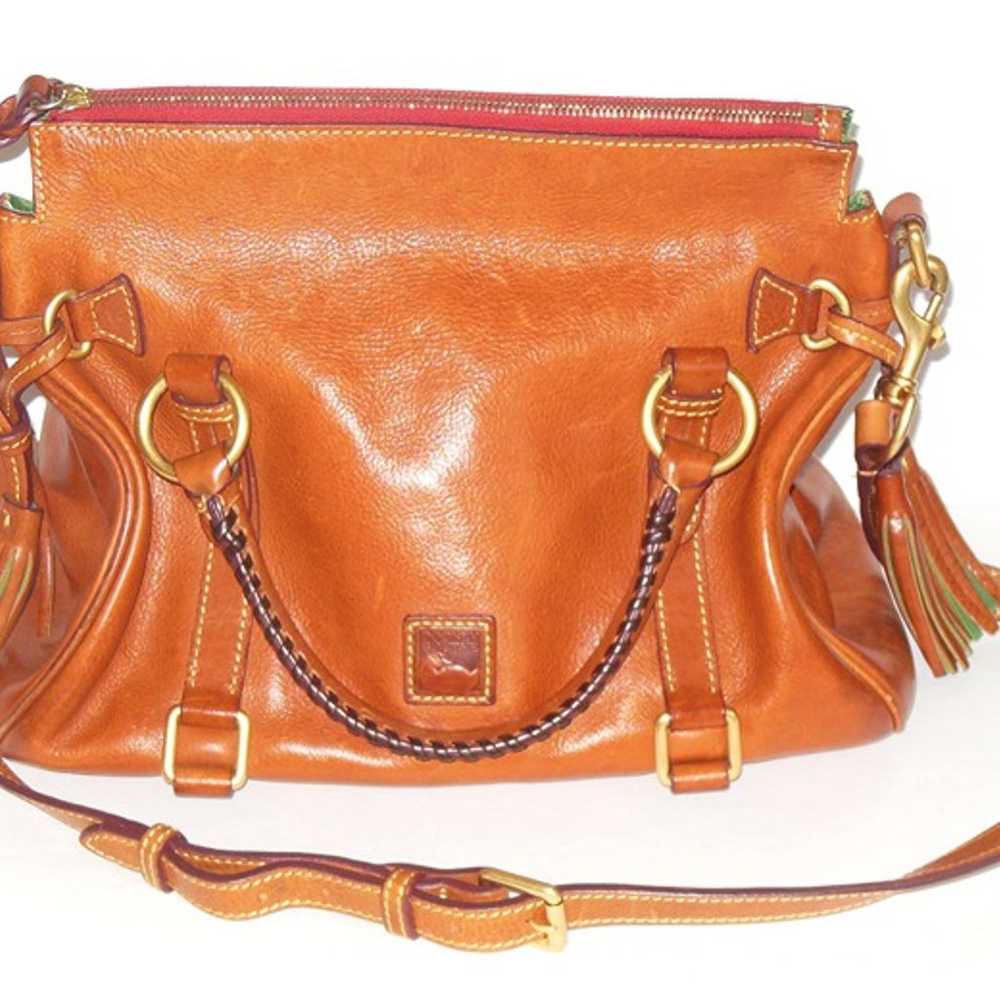 Dooney & Bourke Florentine Leather Satchel Brown … - image 3