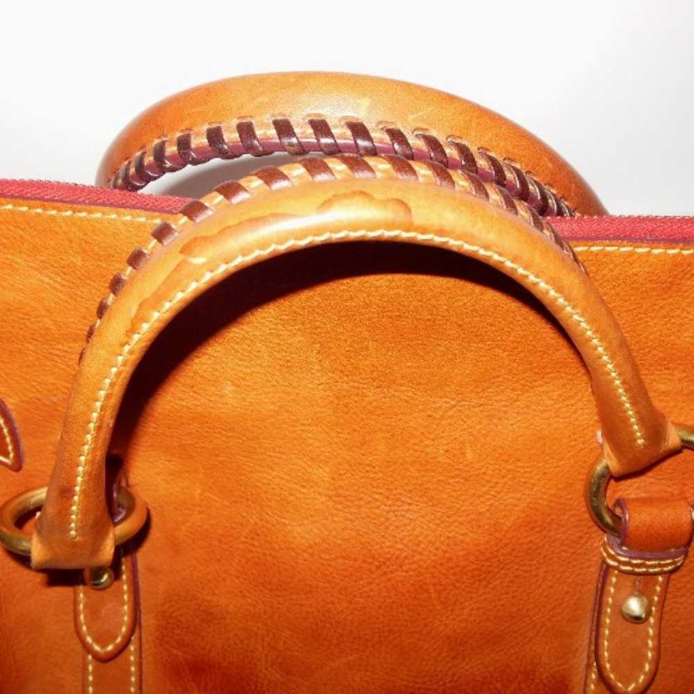 Dooney & Bourke Florentine Leather Satchel Brown … - image 8