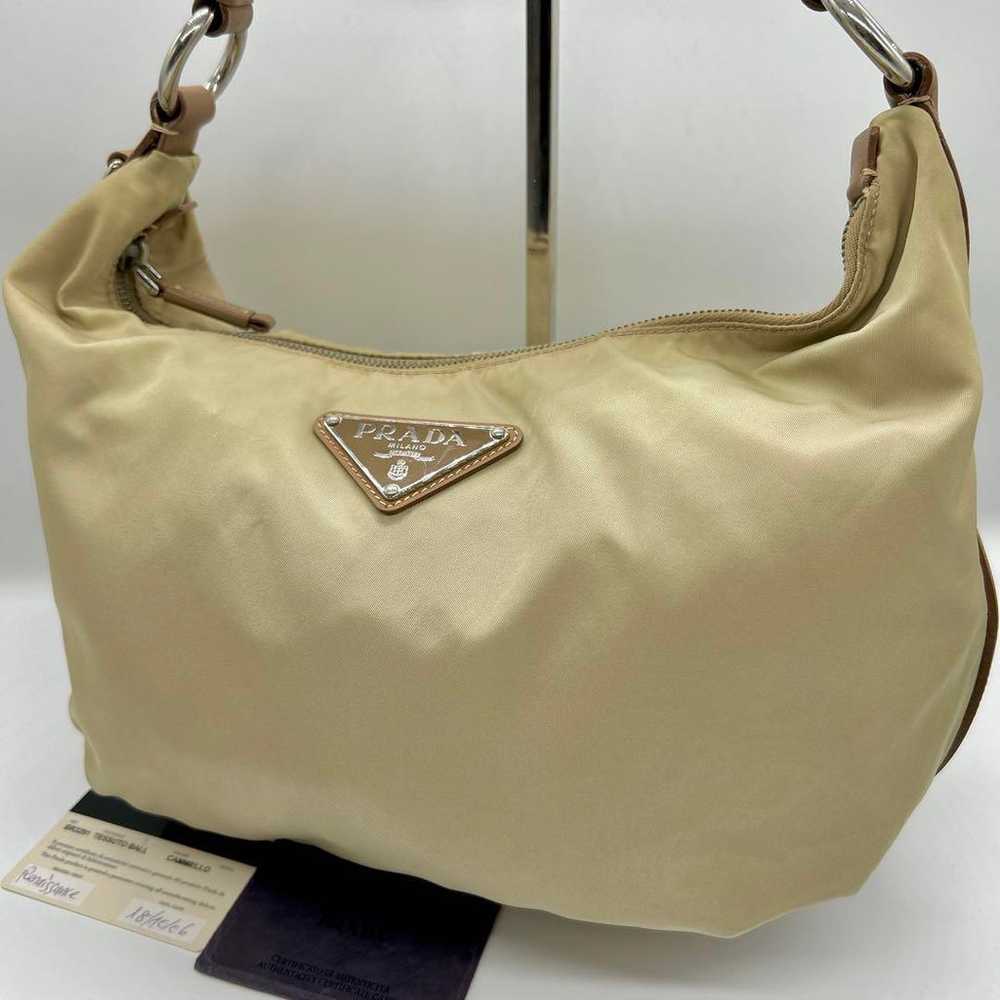 Current Prada Nylon One Shoulder Bag Triangle Log… - image 1