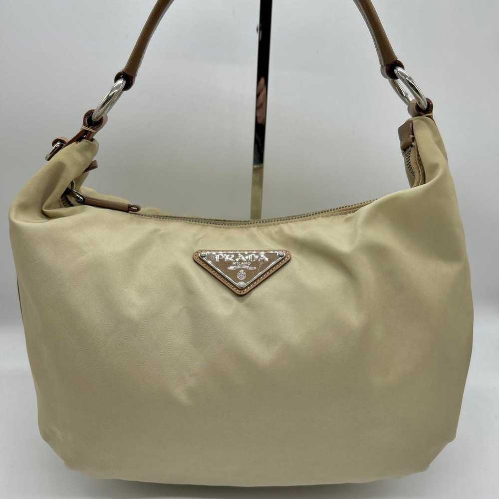 Current Prada Nylon One Shoulder Bag Triangle Log… - image 2