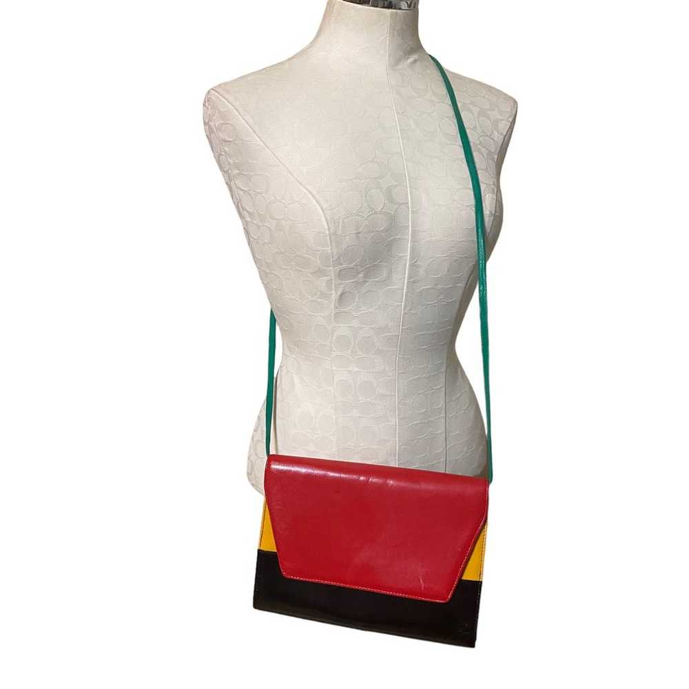 Multicolor Colorblock Envelope Crossbody Bag in R… - image 7