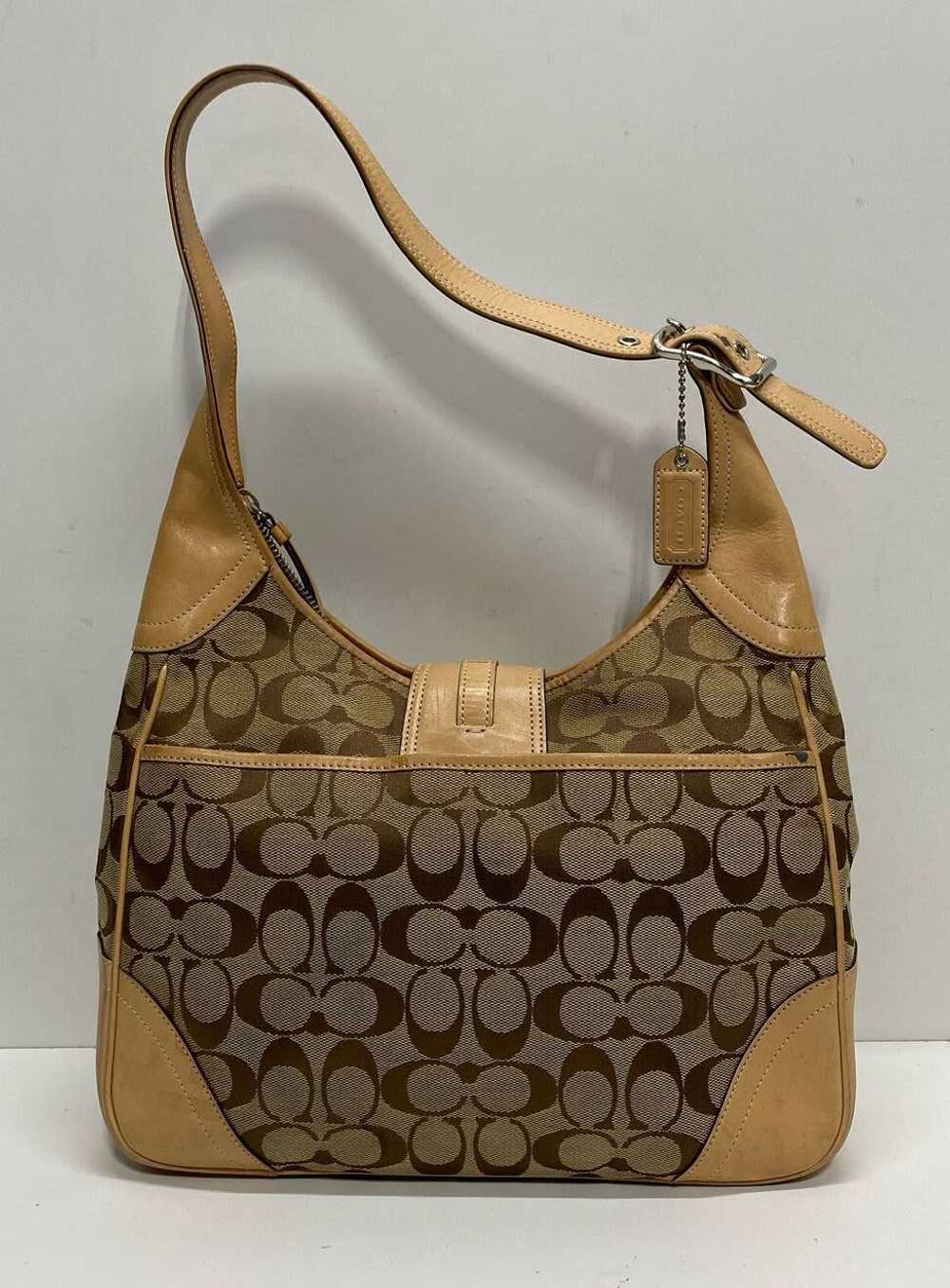 COACH 8K03 Signature Canvas Hobo Shoulder Bag - image 2