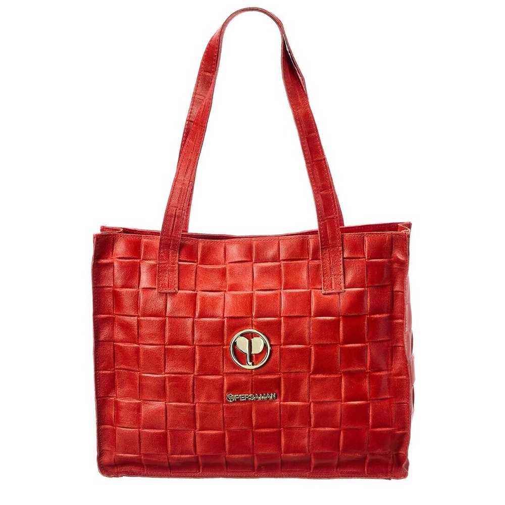 Persaman New York Emilia Woven Leather Tote Shoul… - image 1