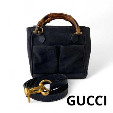 【Good quality】Gucci Bamboo 2way Mini Shoulder Bag 