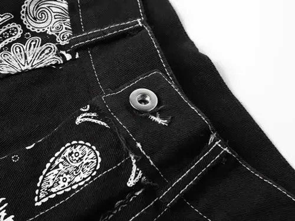 Japanese Brand × Vintage Black bandana pants - image 2