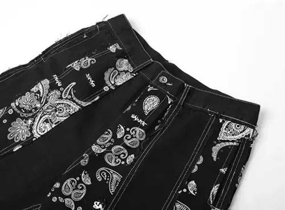 Japanese Brand × Vintage Black bandana pants - image 3