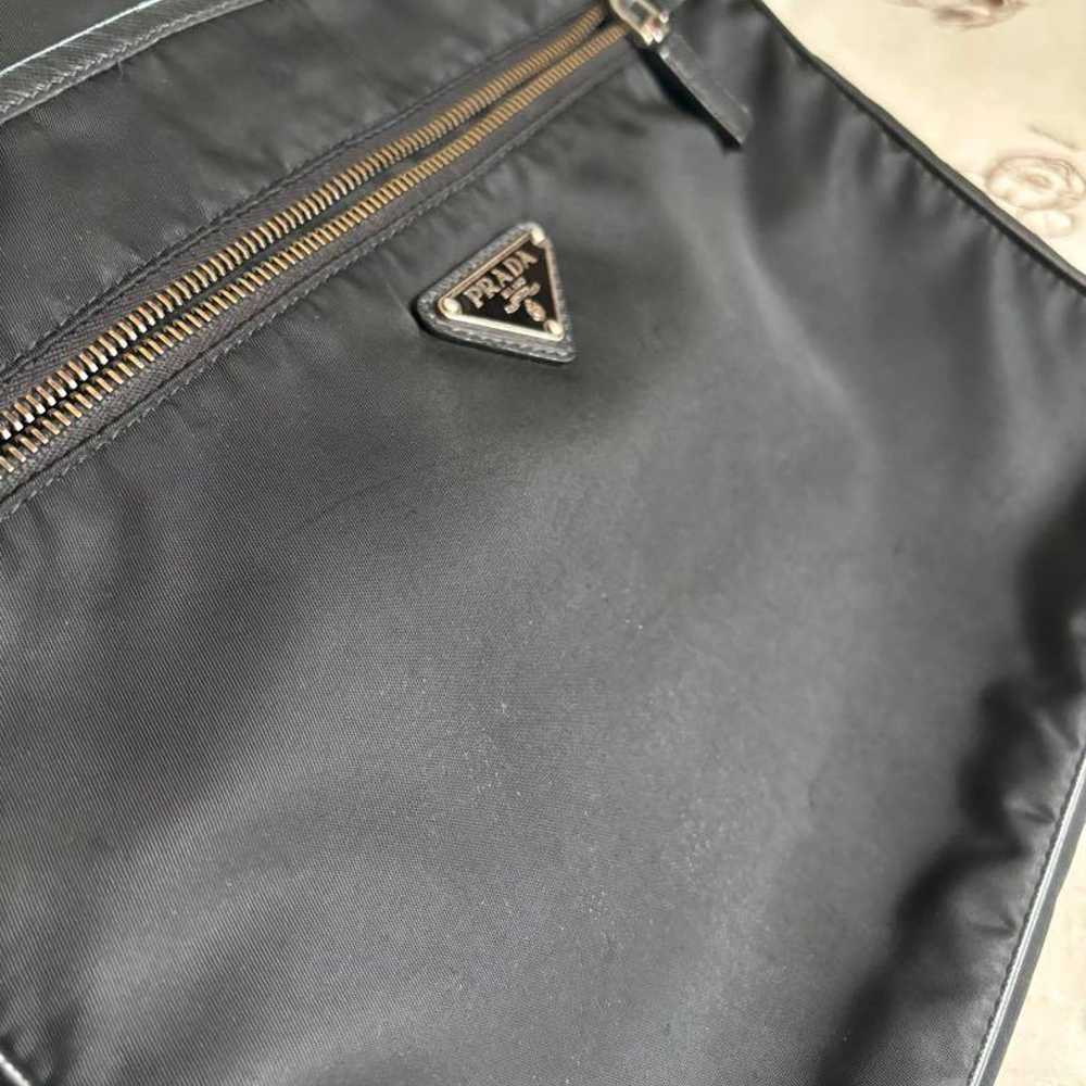 Prada Shoulder Bag Nylon Saffiano Triangle Logo B… - image 12