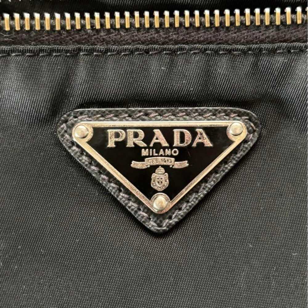 Prada Shoulder Bag Nylon Saffiano Triangle Logo B… - image 6