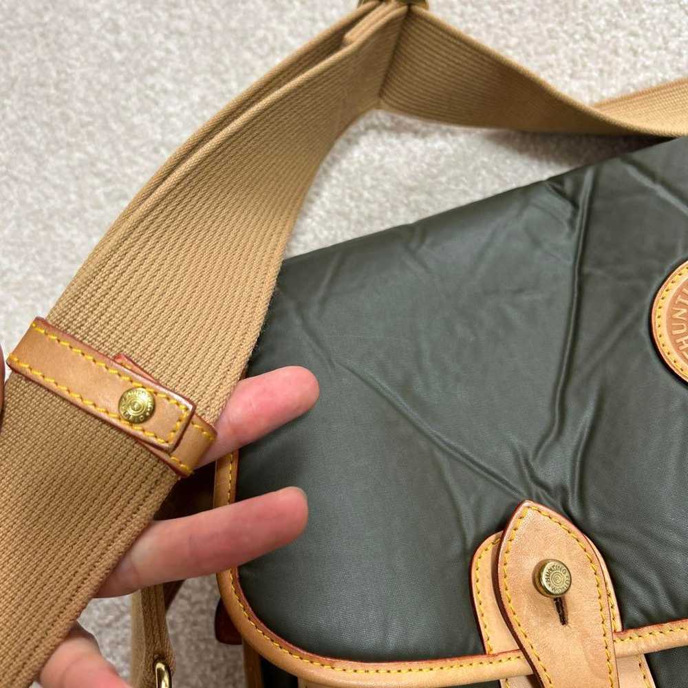 Hunting World Shoulder Bag Green Nylon/Leather - image 3