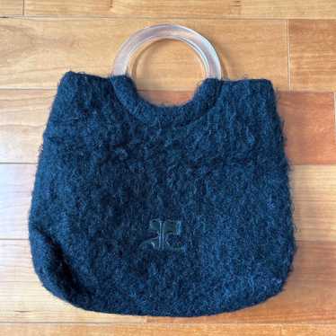 Excellent vintage Courrèges clear handle mohair b… - image 1