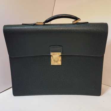 Louis Vuitton Green Taiga Leather Briefcase