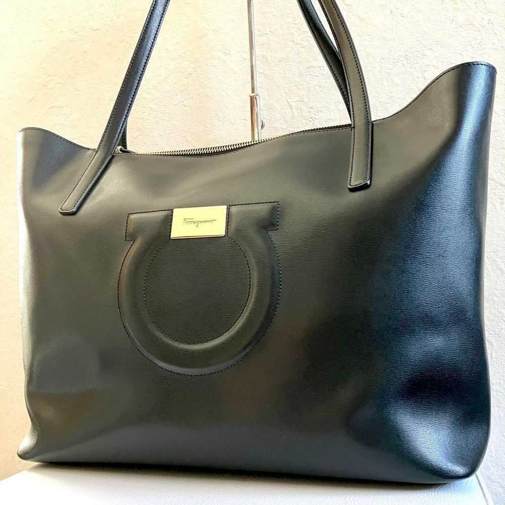 Salvatore Ferragamo City Tote Bag Gancini Embosse… - image 1