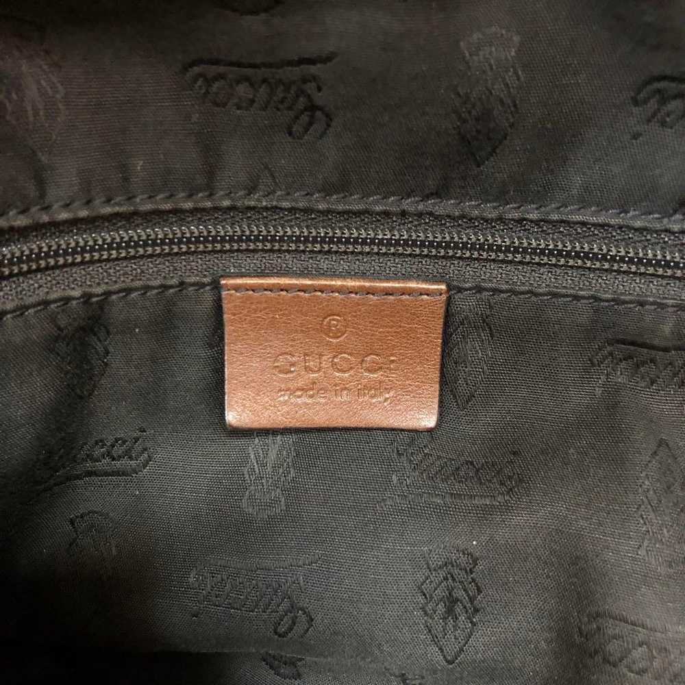 Gucci Tote Shoulder Bag Sookie Shima Leather GG F… - image 6