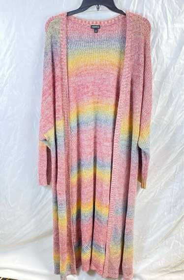 Torrid Womens Multicolor Striped Duster Open Fron… - image 1