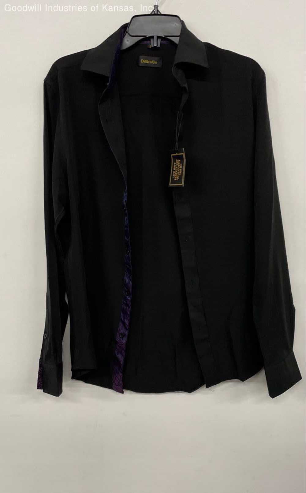 DiBanGu Black/Purple Button Up Long Sleeve - Size… - image 1