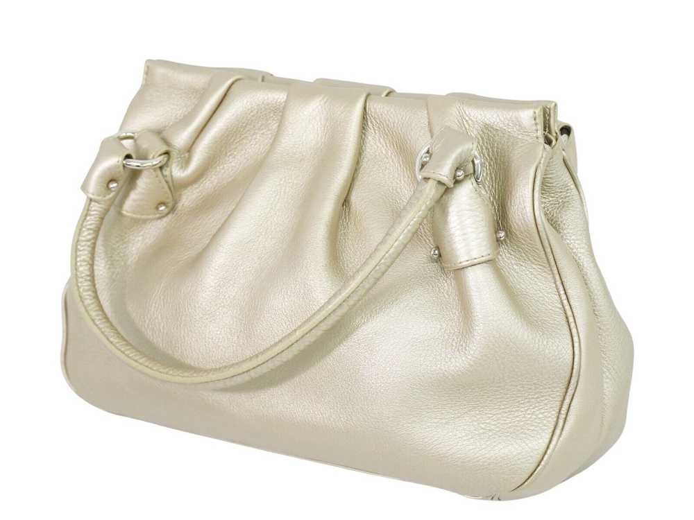 Salvatore Ferragamo Gancio Beige Leather Handbag … - image 2