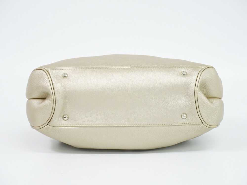 Salvatore Ferragamo Gancio Beige Leather Handbag … - image 3